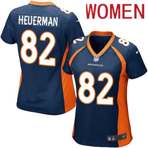 Women Denver Broncos 82 Jeff Heuerman Nike Navy Game NFL Jersey
